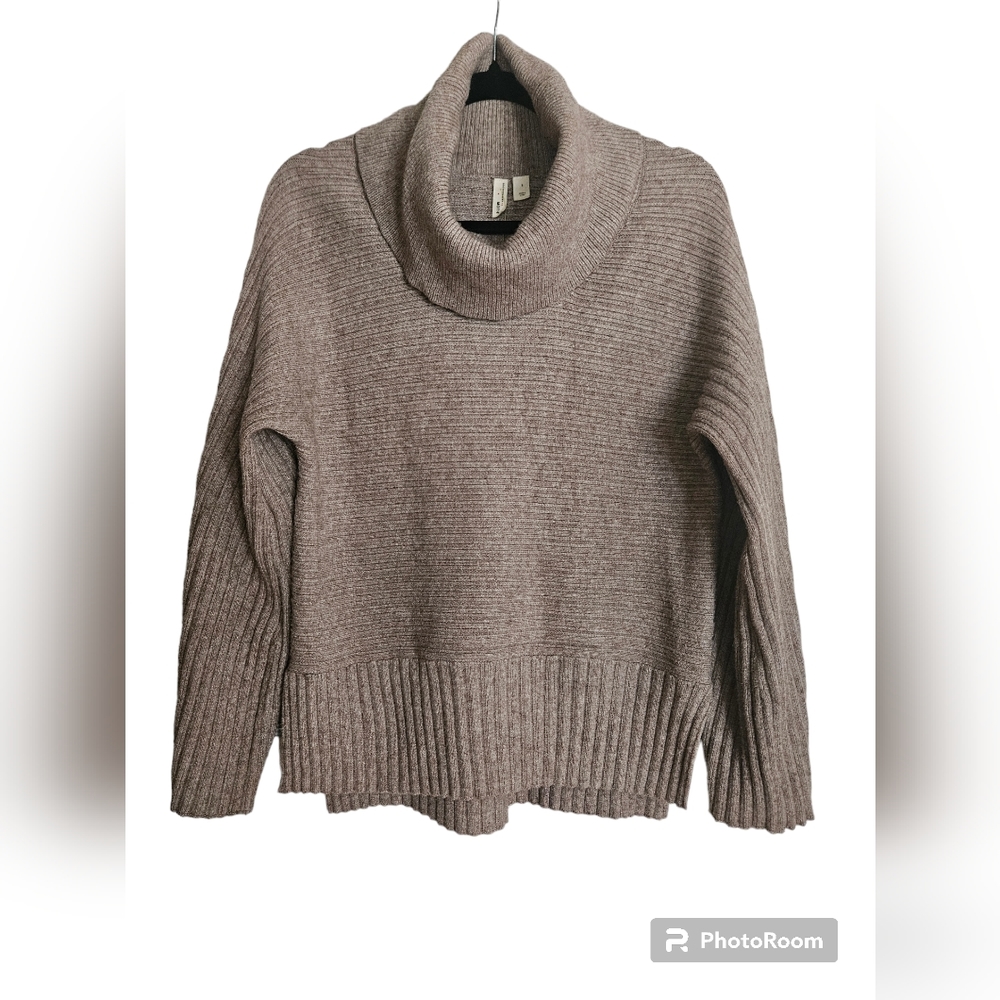 Moth Beige Cowl Neck Sweater